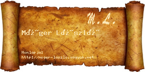 Móger László névjegykártya