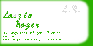 laszlo moger business card